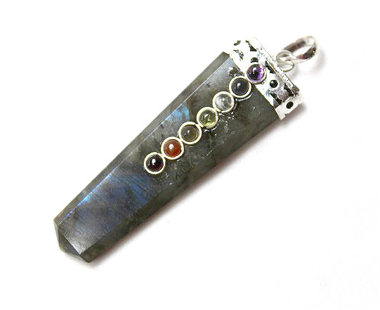 Flat Chakra Pendant - Labradorite Flat Chakra Pendant - Labradorite
